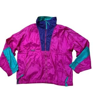 Columbia Vintage Color Block Zip Up Jacket Size Large